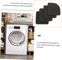 Wasmachine Onderzetters - Apparaat Dempers - Apparaten Stabiliseren - Schokabsorberend Ontwerp - 24 Stuks - Zwart — thumbnail 5