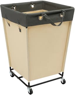 Calivari XXL Wasmand 210L op Wielen – Opvouwbare Wasmand – Premium Oxford Stoffen Laundry Basket – Lichtgeel — thumbnail 3