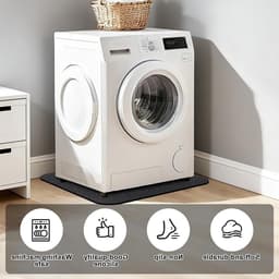 Dubbelzijdige Antivibratiematten 60 x 60 cm voor Wasmachine, Droger en Koelkast - Waterdichte en Antislip Vloerbescherming voor Huishoudelijke Apparaten — thumbnail 3