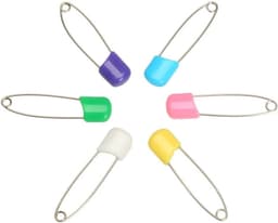 Veiligheidsspelden Baby - Klemmetjes Sluitspelden - Babykleding Vastzetten - Met Plastic Tip - Maat L - Vrolijke Kleuren — thumbnail 2