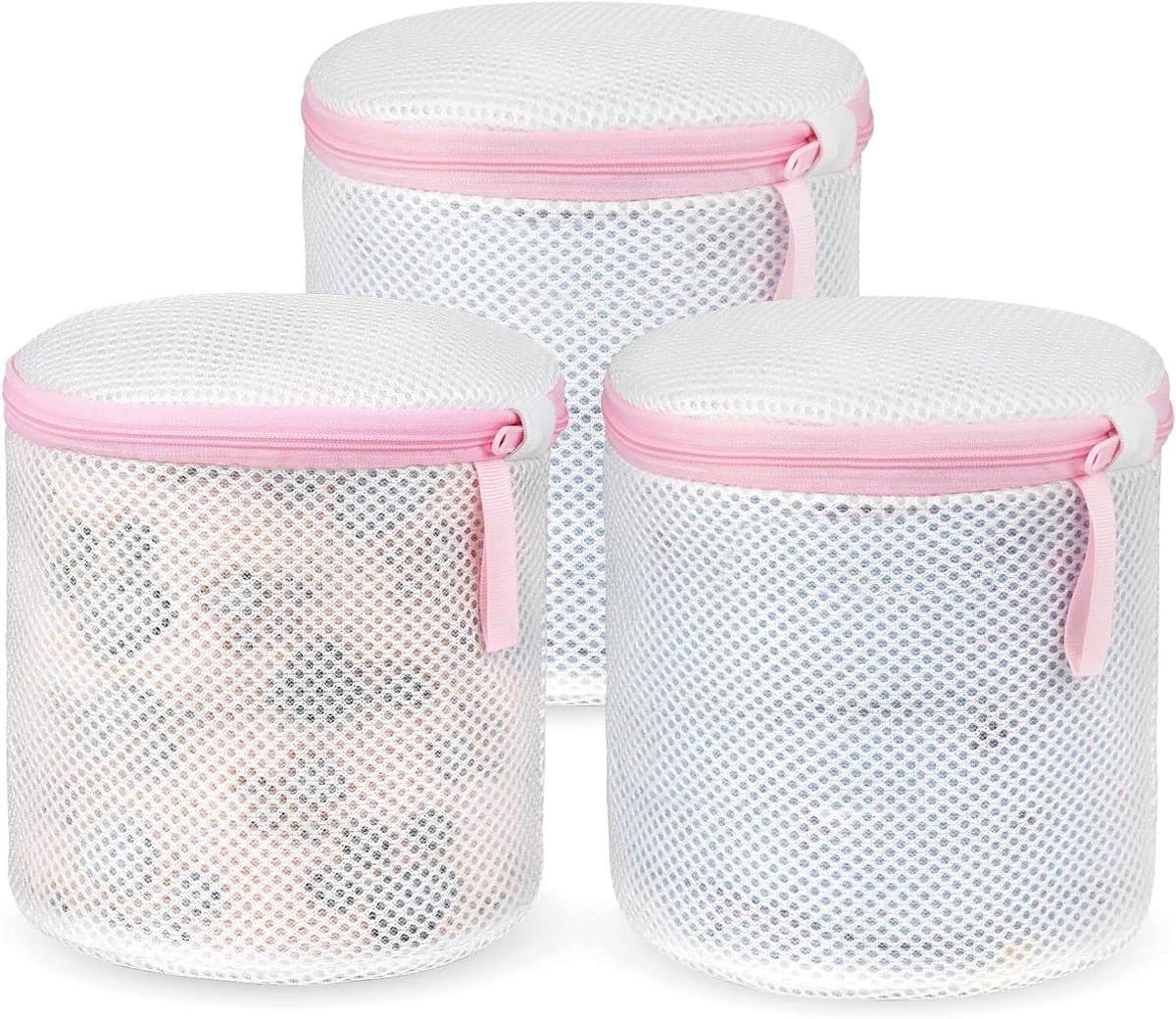 Mesh waszakken voor lingerie, sokken en ondergoed - 3-delige set met ritsen voor wasmachine en reisorganisatie — afbeelding 1