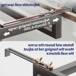 Droogrek voor Radiator, Ruimtebesparend Handdoekrek voor Balkon, Wandmontage voor Badkamer en Raam, Ideaal voor Was en Droog (40 x 25 cm) — thumbnail 5