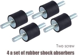 4 Stuks Rubber Trillingsdempers M6 Isolatie Montage Beugels met Schroeven — thumbnail 2