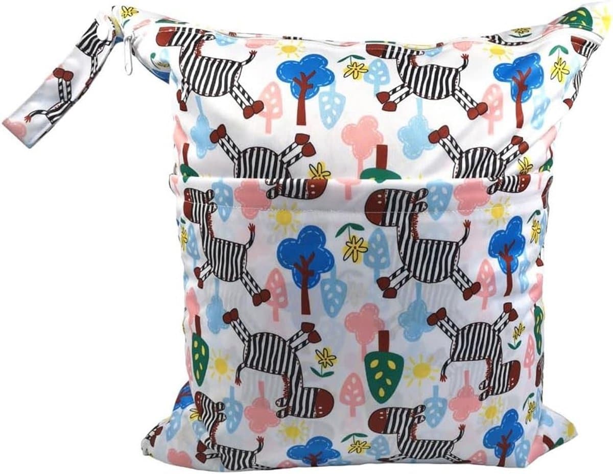 Waterdichte natte tas 40 x 45 cm voor luiers, camping, gym en strand - Grote waszak voor kleuterschool en reizen — afbeelding 1