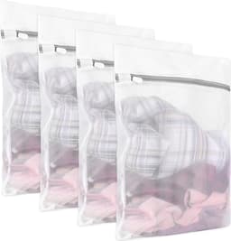Een set van 4 machinewasbare wasnetjes (30x40 cm) is Geschikt voor delicate kledingstukken; de kleinere netzakjes hebben verborgen ritsen en kunnen worden gebruikt Geschikt voor het opbergen van bh's, sokken, reisartikelen en schoenen. — thumbnail 1