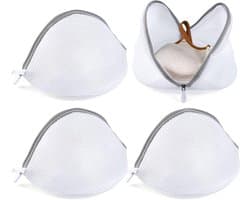 4 Stuks Wasnet voor Wasmachine, Duurzaam en Herbruikbaar Mesh Waszak voor Ondergoed, Bh's en Gevoelige Kleding met Rits, Ideaal voor Fijne Was en Kousen