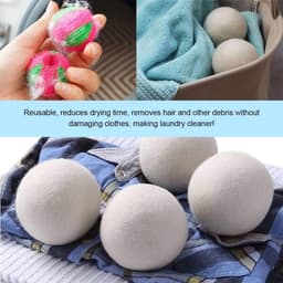 Dailygoods - 6 Stuks Drogerballen van Natuurlijke Wol voor Wasdroger — thumbnail 2