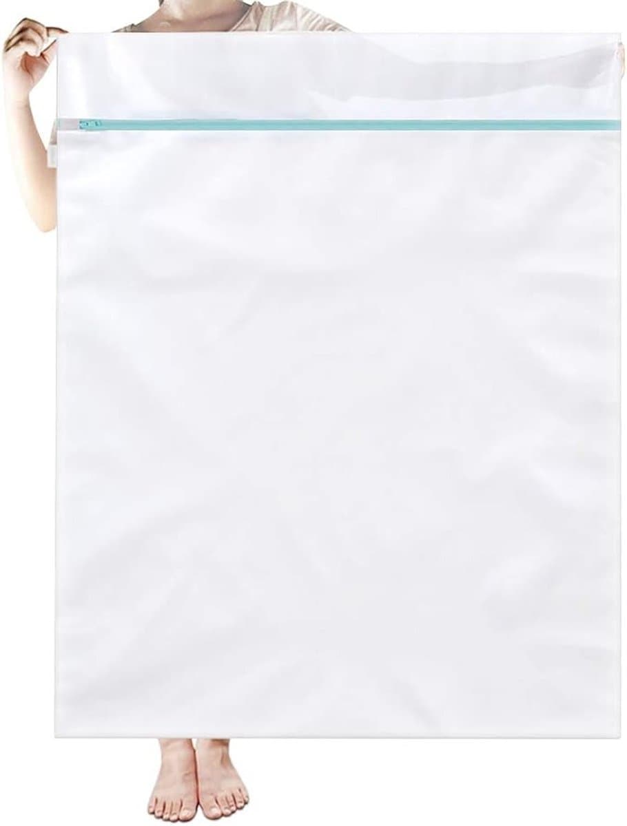 Grote Waszakken 90x110 cm - Mesh Wasnetten met Rits voor Beddengoed en Dekens — afbeelding 1
