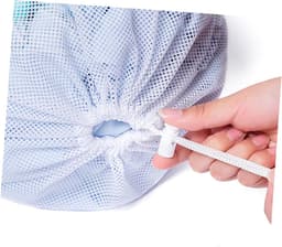 Wasnet Set - Kleding Beschermers - Kleding Wassen - Dichtgebreid Gaas - 90 x 60 cm - Wit — thumbnail 5