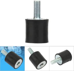 Dailygoods- Schokdempers 4 Stuks - Rubberen Steunen - Anti-vibratie Voeten - Silentblock - Geschikt voor Airconditioning - Materiaal: Rubber/Metaal - Rubberen Buffers — thumbnail 4