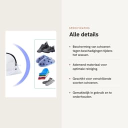 Dailygoods- Schoenwaszakken - 2 Stuks - Mesh Waszakken - Schoenbescherming - Waszakken voor Wasgoed - Wit - Duurzaam Materiaal — thumbnail 5