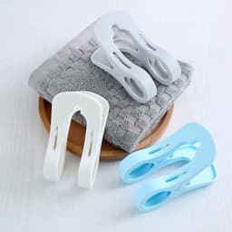 Grote Wasknijpers - Handdoek Clips - Kleding Droge - Windbestendig Ontwerp - 3 Stuks - Grijs Blauw Wit — thumbnail 3