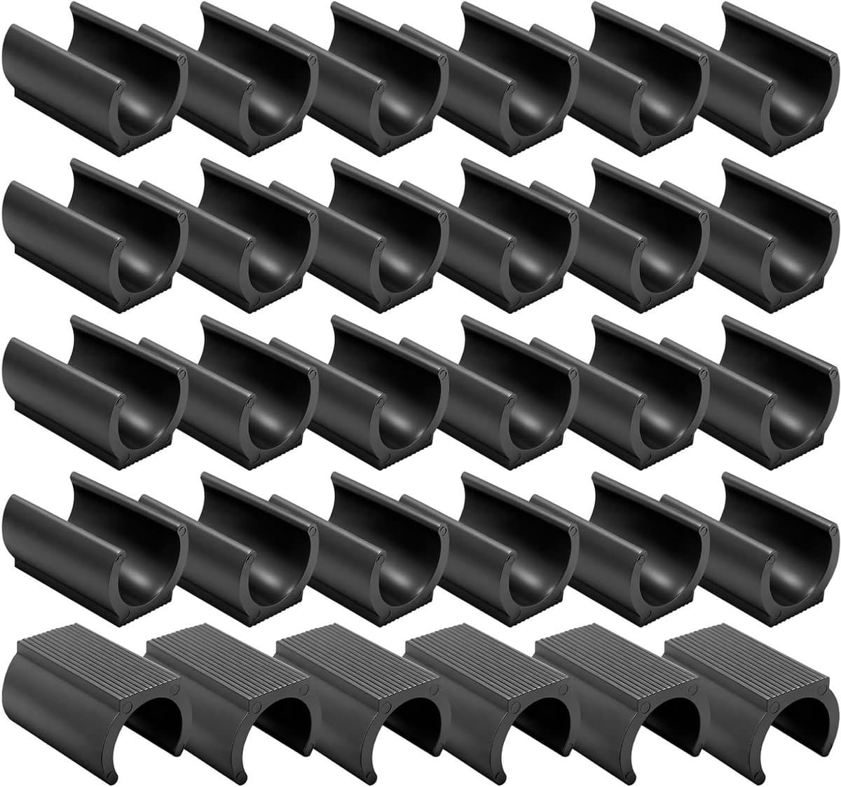 Set van 36 Zitglijders voor Rond 25mm U-Vormige Stoelpijpen, Bescherming voor Tegels en Houten Vloeren, Geluiddempers en Meubelbescherming — afbeelding 1