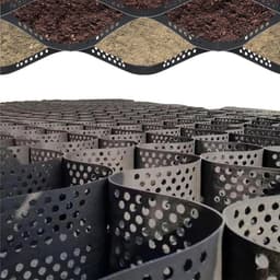 Grondstabilisatierooster - Grindrooster Oprit - Oprit Versterken - Hoge Belastbaarheid - 5 cm Hoog - Zwart — thumbnail 1