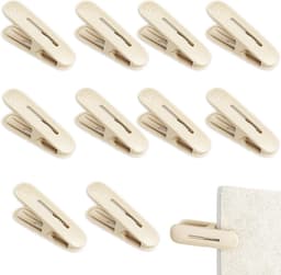 Wasspelden - Kleding Pins - Kleding Drogen - Versterkte Clip - 6 x 1.7 x 3 cm - Romig — thumbnail 1