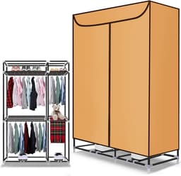 Elektrische Wasdroger - Droogrek Kleding - Kleding Drogen - Opvouwbaar 3-laags - 148x75x50cm - Geel — thumbnail 1