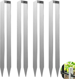 Set van 4 U-vormige Grondankers voor het Bevestigen van Rozenbogen en Waterleidingen, 300 x 29 x 21 mm, Duurzaam en Weerbestendig — thumbnail 1