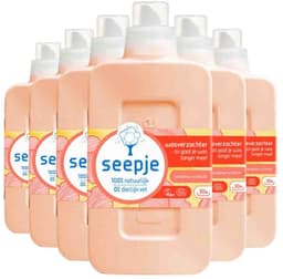 Seepje Wasverzachter Sandelhout en Perzik 30 Wasbeurten - 6 x 750 ml - Voordeelverpakking — thumbnail 1