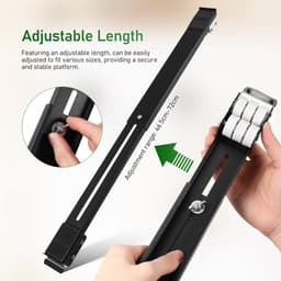 Wasmachine Onderzetter - Apparaat Verhoger - Apparaten Verplaatsen - Verstelbare Lengte - 465-72 cm - Zwart — thumbnail 2