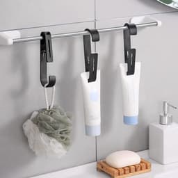 Wasknijpers met Haken - Kleding Clips - Kleding Drogen - Winddicht Ontwerp - 4 Stuks - Zwart — thumbnail 3