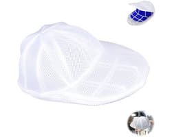 Hoedenwasser - Hoedenrek - Hoedenwasmand voor de wasmachine - Wit - Hoedenwasser met netzak - Honkbalpettenwasser - Honkbalpettenwasmachine - Hoedenreinigingsmand - multifunctionele hoedenverzorgingstas