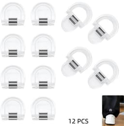 12 stuks - Verstelbare zoomclips voor broeken - transparante decoratieve kledingclips - voor het direct inkorten van jeans, pantalons, overhemden en andere kledingstukken - transparant - 2.7×2.8cm — thumbnail 1