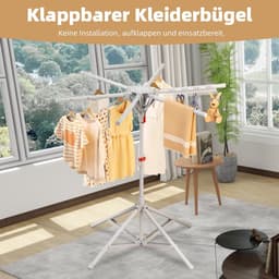 Dailygoods- Wasrek Inklapbaar - Hoogte Verstelbaar - Ruimtebesparend - Staand Droogrek - Kledingstandaard - Opvouwbaar Voor Binnen/Buiten — thumbnail 4