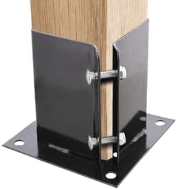 Dailygoods- Paalbeugel Robuust - Bevestigingsbout - Steunvoet - Roestvrij staal - Corrosiebestendig - Geschikt voor kolommen 100-150 mm - Grondpen — thumbnail 5