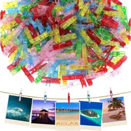 Dailygoods- Wasknijpers Mini - 100 Stuks Transparante Clips - Fotoclips - Kleine Klemmen - Decoratieve Clips - Breekbestendig Plastic — thumbnail 1