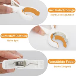 Dailygoods- Handdoekklemmen Set van 5 - Grote Klemmen - Winddicht - Antislip - Kunststof - Voor Strand/Thuis/Camping - Textielklemmen — thumbnail 3