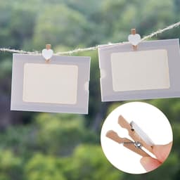 Houten Hartknijpers - Kleine Pinnen - Decoraties Maken - Natuurlijk Hout - 100 Stuks - Wit — thumbnail 3