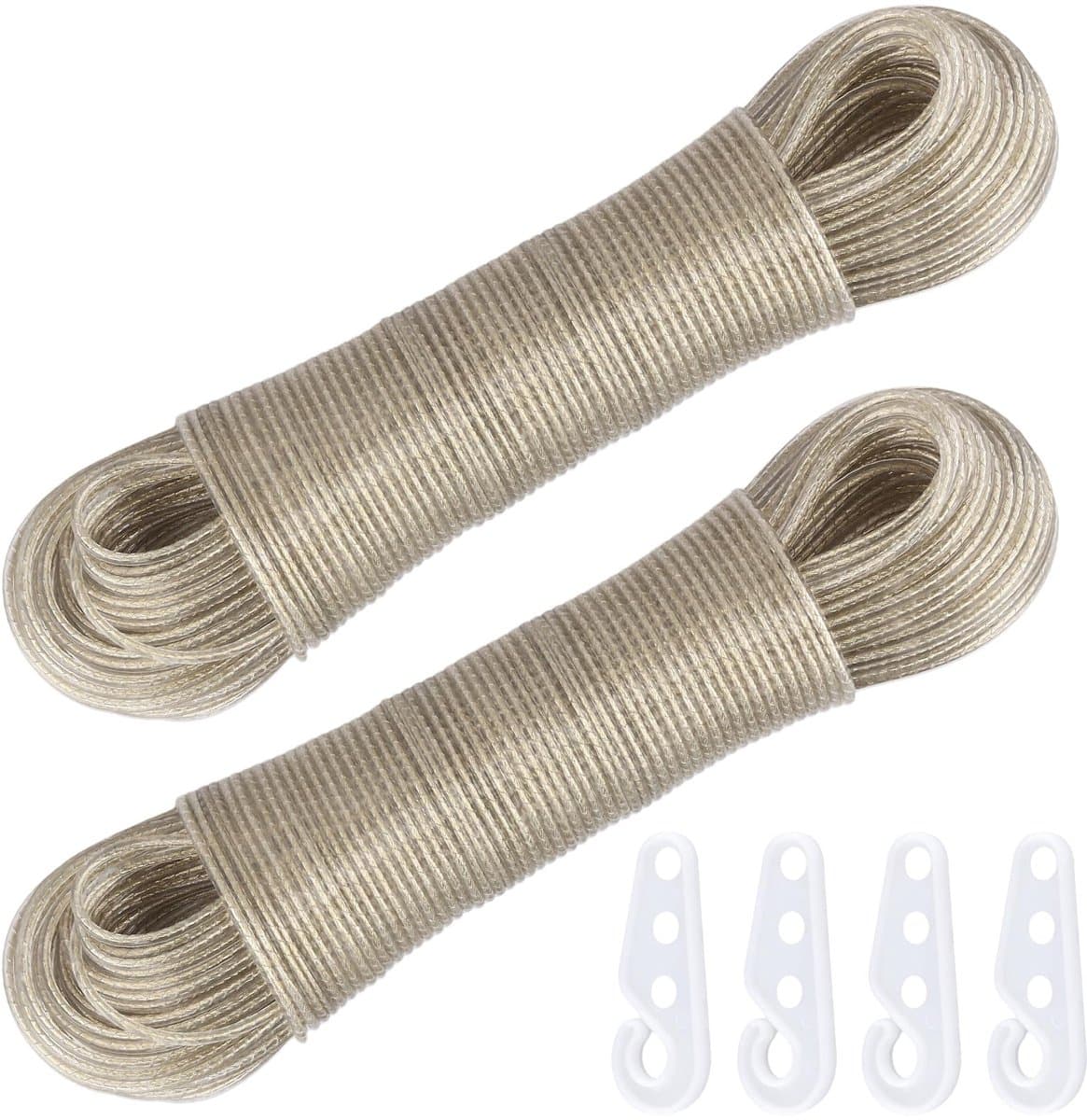 Dailygoods- Waslijn 50 m - Waslijn met stalen kern 3 mm - Weerbestendig - Extra sterke waslijn - Ideaal voor tuin/camping - Duurzaam en flexibel - Waskoord — afbeelding 1
