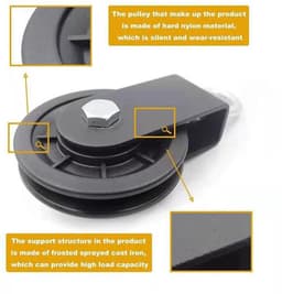 Dailygoods- Katrolblok Draaibaar - Gymkatrolsysteem - U-montagebeugel - Kabelmachine - DIY Bevestiging - 360 Graden Draaibaar - Katrol — thumbnail 3