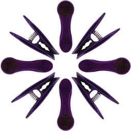 Kledinghangers Set - Wasknijpers met zak - Wasgoed Drogen - Zachte Grip - 48 stuks - Paars Antraciet — thumbnail 3