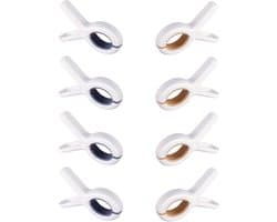 Grote Wasknijpers - Handdoek Klemmen - Kleding Droge Houden - Winddicht Anti-slip - 8 Stuks - Blauw Geel