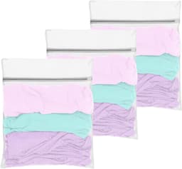 3 Stuks Grote Wasnetten met Rits, Duurzame Herbruikbare Waszakken voor Delicate Was zoals Truien, Jassen en Ondergoed - 50×60 cm, Perfect voor Wasmachinegebruik — thumbnail 1