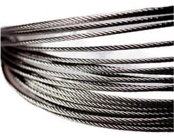 Roestvrij staaldraad - Kabel waslijn - Droogrek ophangen - Corrosiebestendig - 25 meter - Zilverkleur