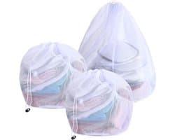 Set van 3 Waszakken voor Delicate Kleding - Herbruikbare Netwaszakken voor Ondergoed, Sokken en Bh's - 2 Kleine (30x40cm) en 1 Grote (50x70cm)