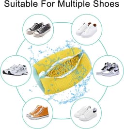 2 stuks schoenwaszakken voor sneakers, anti-vervorming, perfect voor bescherming van schoenen (wit) — thumbnail 5