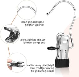 Set van 20 Sterke RVS Wasknijpers voor Kleding, Handdoeken, Broeken en Sokken - Duurzaam en Weerbestendig — thumbnail 5