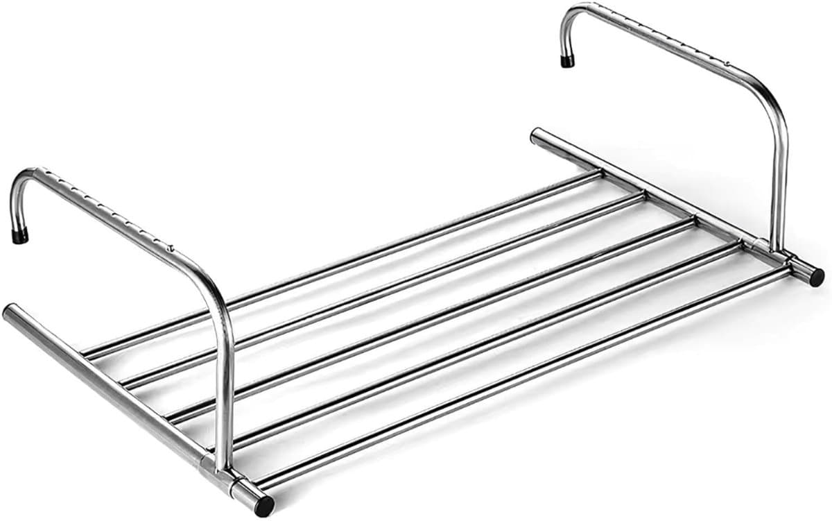 HEZIVO® Wasrek Hangend Trapgat - Droogrek Ophangbaar - Voor Radiator, Deur, Balkon - Uitschuifbaar 42-73 cm — afbeelding 1