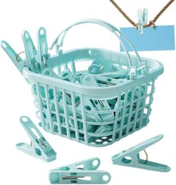 Wasknijpers - Kledingclips - Kleding Drogen - Winddicht Ontwerp - 30 Stuks - Blauw — thumbnail 1