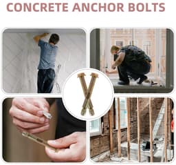 Wandankers - Expansiebouten - Zware Objecten Bevestigen - Robuust Carbon Staal - M8 x 80mm - Goud — thumbnail 3