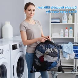 Grote Waszakken 70 x 90 cm met Trekkoord - Herbruikbare Netzakken voor Wasmachine, Kleding, Bedlinnen en Ondergoed — thumbnail 3