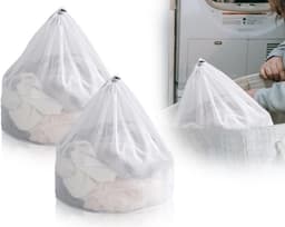 2-delige wasnetten 50 x 60 cm voor de wasmachine, herbruikbaar en dichtmazig met trekkoord voor optimale bescherming van delicate kleding — thumbnail 1