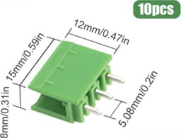 Schroef terminal 3pin 2-delig recht KF2EDG 5.08 - 10 stuks — thumbnail 2