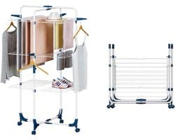 MKSS® Wasrek Inklapbaar - Droogrek Staand - Wasdroger - Wit — afbeelding 1