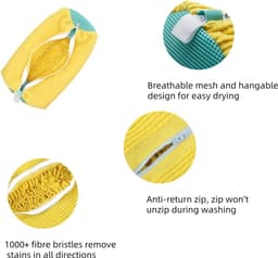 Waszak voor Schoenen, 2 Stuks - Herbruikbare Schoenenwaszak voor 360° Reiniging in de Wasmachine — thumbnail 2
