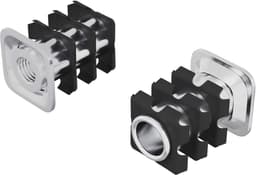 vidaXL - Draadbuis - Insert - 2 - st - Zwart - en - Zilver - 15,8 - x - 15,8 - x - 22,5 - mm — thumbnail 1