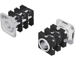 vidaXL - Draadbuis - Insert - 2 - pcs - Zwart - en - Zilver - 15,8 - x - 15,8 - x - 22,5 - mm — afbeelding 1